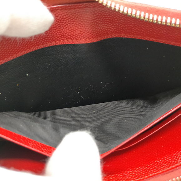 Saint Laurent Long Wallet Red Leather #76906S20 - Picture 7 of 9